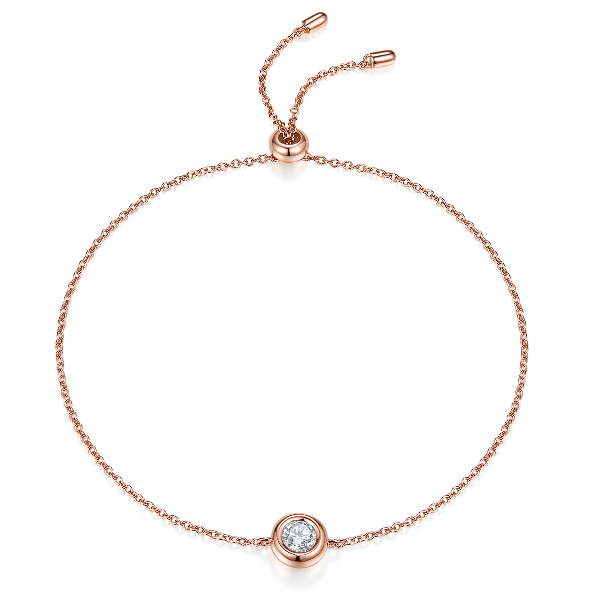 Bubble series S925 silver plated rose gold Moissanite pendant earring bracelet set
